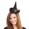 Bristol Novelty MD227 Witch Hat on Headband, Womens, Black/White, One