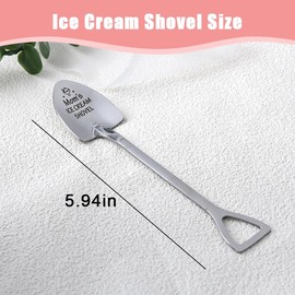 Funny Mom Gifts for Mothers Day Mom’s Ice Cream Shovel Spoon for Mom Ice Cream Gift Mother Mama Mommy Moms Christmas Birthday Gifts for Baker Mom Pastry Dessert Lover from Daughter Son