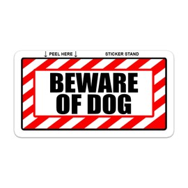 Beware of Dog Sign - Alert Warning - Set of 2 - Window Business Stickers