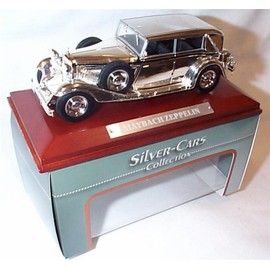 atlas editions silver car collection chrome plated maybach zeppelin car 1:43 scale diecast model