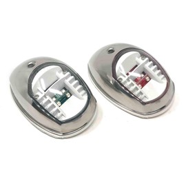Five Oceans Boat Navigation Lights, LED Bow Light, Boat Navigation Lights Red and Green, Horizontal Mount Sidelight, 12V, USCG 2NM Certified, for Pontoon, Fishing Boats, Bass Boats - FO2890