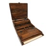 SCHOONER BAY 10-1/2" Colonial Style Distressed, Teak Wood Writing Box