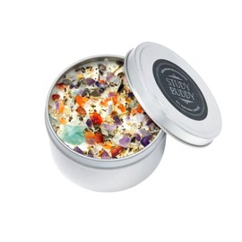 Study Buddy Candles by New Moon Beginnings - Focus, Creativity, & Concentration - Herb & Crystal Candles - Soy Candles - Aromatherapy Candles - 8oz Tin