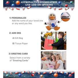 DolliBu Sitting Yellow Duck Astronaut Plush Toy - Super Soft Farm Life Astronaut Stuffed Animal Plush with Space Helmet and NASA Astronaut Suit, Cute Spaceman Doll Decor for Girls and Boys - 9 Inch