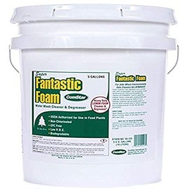 ComStar Super Fantastic Foam, Water Rinse Degreaser, Designed to Clean Away Grease & Oil from Garage Floors, Engines, Motors, White Walls, Printing Presses, Made in USA, 5 Gallon (55-223)