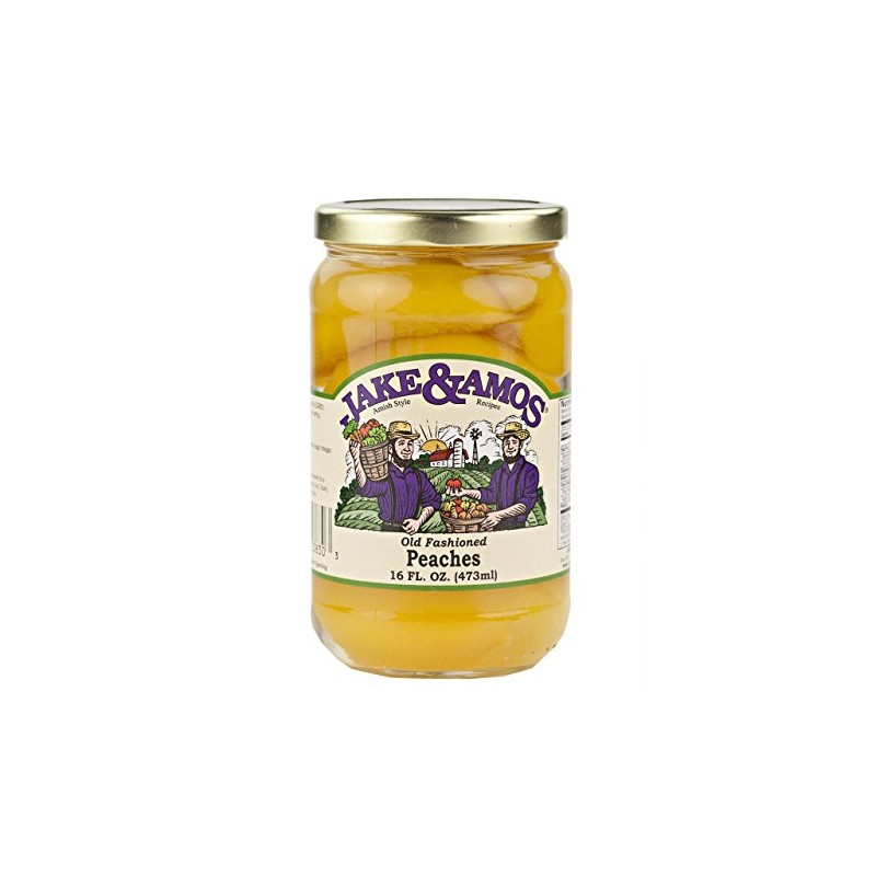 Jake & Amos Old-Fashioned Canned Peaches, 16 Oz. Jar (Pack