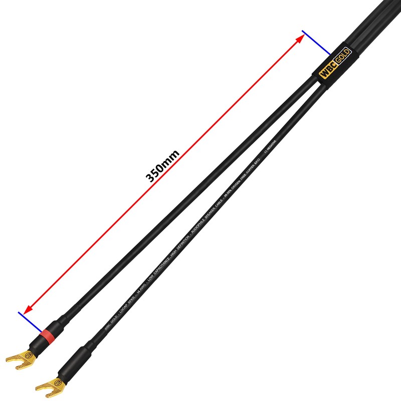 WORLDS BEST CABLES 10 Foot WBC-GOLD-LOCAP-SPKR-14 AWG - Low-Capacitance -