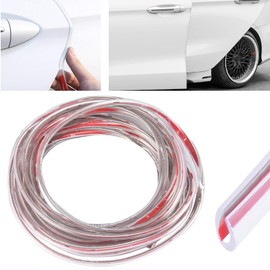 CTRICALVER Car Door Edge Protector, 5M Car Edge Trim Seal Protector U Shaped Car Protection Door Edge Guard Fit Most Cars (Transparent)