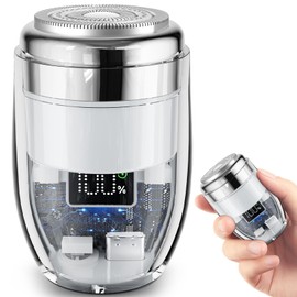 Mini Electric Shaver Mini Portable Electric Shaver for Men Mini Razor Powerful for Men USB C Rechargeable with Battery (White, Mini)
