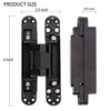 AnvFlik 4-Pack 6 inch Hidden Door Hinges Heavy Duty Black,