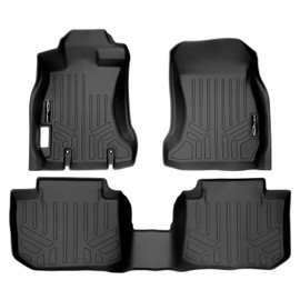 SMARTLINER Custom Fit Floor Mats 2 Row Liner Set Black for 2013-2017 Subaru Crosstrek/XV Crosstrek