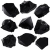 1Lb Black Obsidian Crystal Rocks Raw Stones for Tumbling, Black