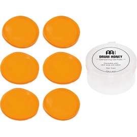 Meinl Cymbals Drum Honey 6 Stück — Dämpfer Gel Pads mit Box und Trennern — Drummer Geschenk für Trommeln und Becken — Schlagzeug Zubehör, Orange (MDH)