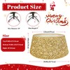 TPCSCH Gold Christmas Tree Collars Sparkle Xmas Tree Ring Large