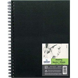 Canson Artist Series Field Drawing Book for Pencil, Pen and Felt Tip Pens, Side Wire Bound, 90 Pound, 9 x 12 Inch, 60 Sheets