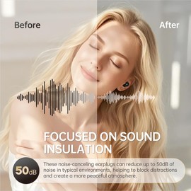 Spriman SilentNest Pro Noise Canceling Sleeping Earplugs – Up to 50dB Enhanced Noise Reduction, Hearing Protection Earplugs for Sleeping & Noise Sensitivity | 10 Ear Tips & Premium Portable Case