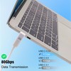 Danfetsoy 90 Degree USB C Adapter 80 Gbps, USB C