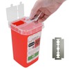 Razors Blades Disposal Case, Large Capacity Red Razor Blade Bank