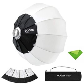 Godox CS-85D 85cm Lantern Softbox Soft Light Modifier w/Reflective Shading Skirt+Carry Bag, Quick-Setup Softbox Diffuser, Compatible with Godox Bowens Mount Studio Flash LED Video Light