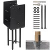 Heavy Duty U-Shape Metal Post Base Holder, 6''x6'' (Internal 5.5"x5.5"),