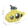 Submarine Stone Set Yellow Aquarium Decoration, Realistic Air Bubbler Fish