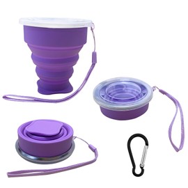 FINDWORLD Collapsible Cup - Silicone FoldableCup Expandable Folding Drinking Cups -Reusable Portable Mugs-Cup For Travel, Camping, Hiking, Holiday Vacation, Outdoor Sports