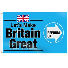 Reform Uk Flag 150X90Cm Flags Large Outdoor Decorative Union Jack Flag for Yard, Balcony & Events, Durable Polyester with Grommets