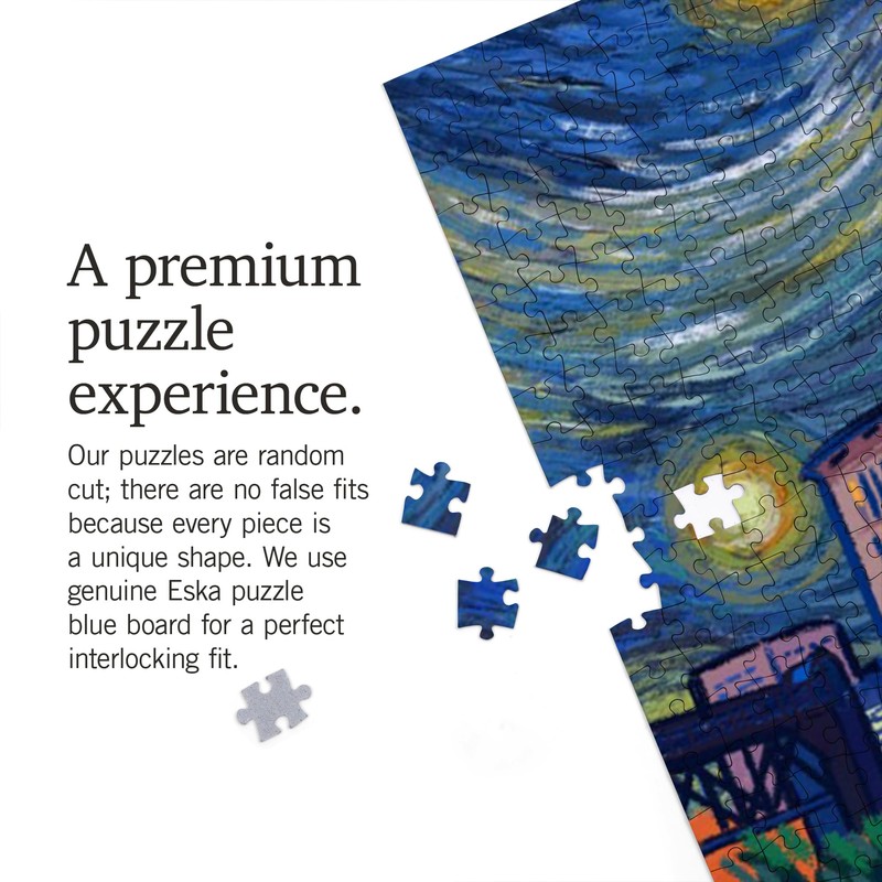 Lantern Press 1000 Piece Jigsaw Puzzle, Cleveland, Ohio, Starry Night,
