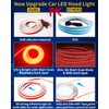 DUOFU365 12V Car LED Hood Light Strip, 59 Inches, Waterproof,
