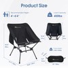 MOON LENCE Portable Camping Chair, Backpacking Chair, Ultralight & Compact,