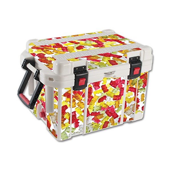 MightySkins Skin Compatible with Pelican 45 qt Cooler – Gummy