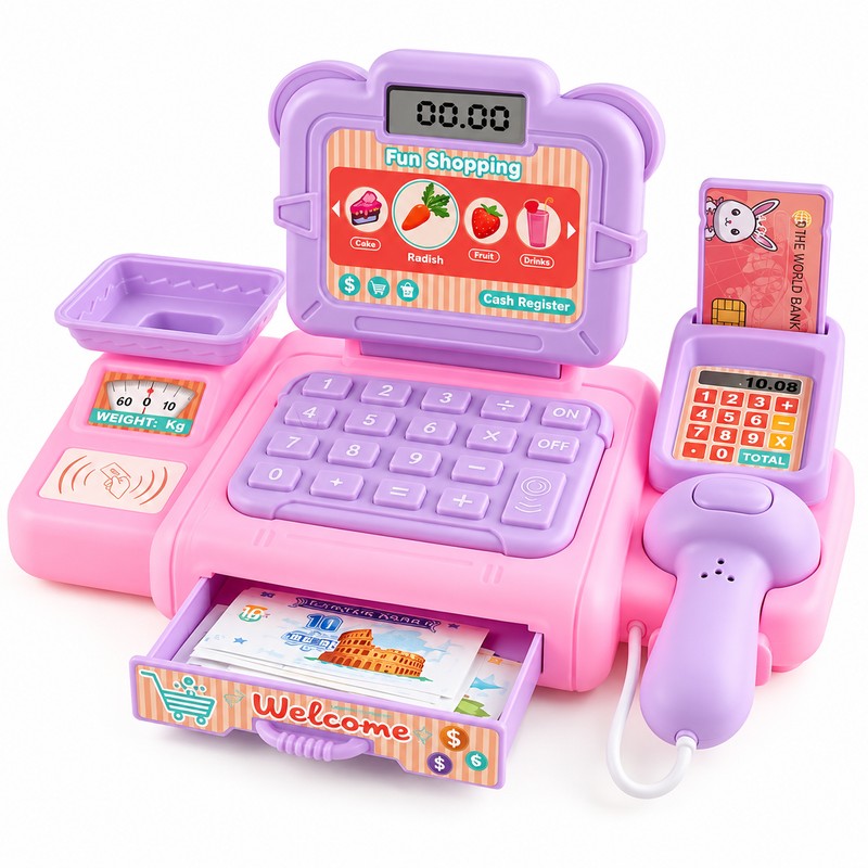 Kids Pretend Play Cash Register for Grocery Store Role Play