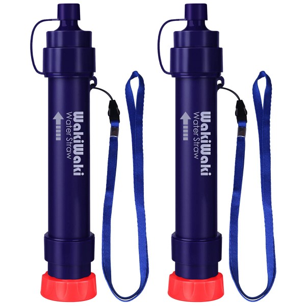 Membrane Solutions 2pc Survival Emergency Water Purifier Straw,Water Filter Camping/Travel