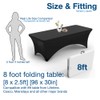 Urby Elastic Table Clothes for 8 Foot Rectangle Tables Fits