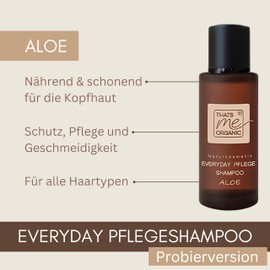 Limited Edition Organic Care Shampoo "Everyday" Aloe Natural Cosmetics Sulphate-Free 50 ml