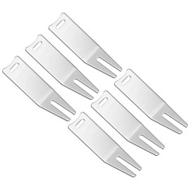 PATIKIL Metal Bending Golf Divot Repair Tool 6 Pack Golf Divot Tool Curved Spike Golf Green Divot Fork Ball Mark Repair Tool for Golf Golfer Repair Silver Tone