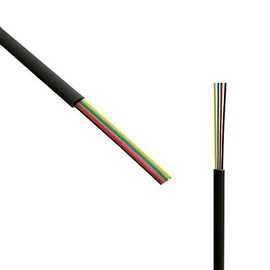 1000' FT Flat Telephone Modular Cable Black 4 Conductor Wire Copper Flat 26 AWG Stranded Telephone Line Audio Data Signal Jack RJ-11 Hook-Up Extension Cord, Bulk Roll with No Connectors