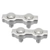 18pcs M2 Duplex Wire Rope Clip Cable Clamps Stainless Steel