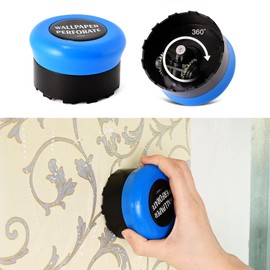 NEWISHTOOL Wallpaper Tools, Contact Paper Peel and Stick Wall Paper Covering Removal and Installing Kit with Sponge Seam Roller, Perforating Scroer, Smoother, Felt Squeegee, 6-Inch Scraper and Cutter