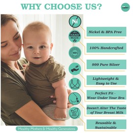 The Original Silver Nursing Cups, Nipple Shields for Nursing Newborn, Nipple Protector for Breastfeeding, Nipple Covers Breastfeeding, No Need Nipple Cream, Newborn Essentials Must Haves (Regular 999)