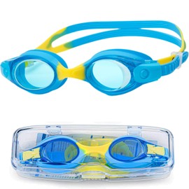 Kids Swimming Goggles No Leaking Kids-Goggles Anti Fog Water Pool Goggles,Adjustable Toddler Swim Goggles with UV Protection,Clear Vision Swimming Goggles for Boys Girls
