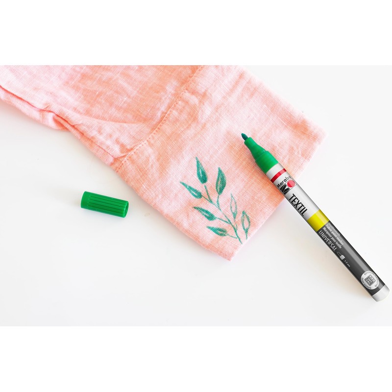 Marabu 0116000000080 - Textile Painter, Set of 5 Pens for