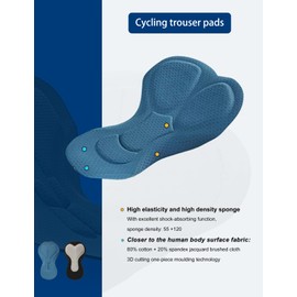 INBIKE 3D Padded Cycling Bib Pants for Women, Thermal Fleece Lined High Waist Road Bike Pants, Cold Weather Bicycle Bibs Tights with Pocket Black L