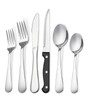 KOOMADE Silverware Sets with Steak Knife - 24 PC Stainless