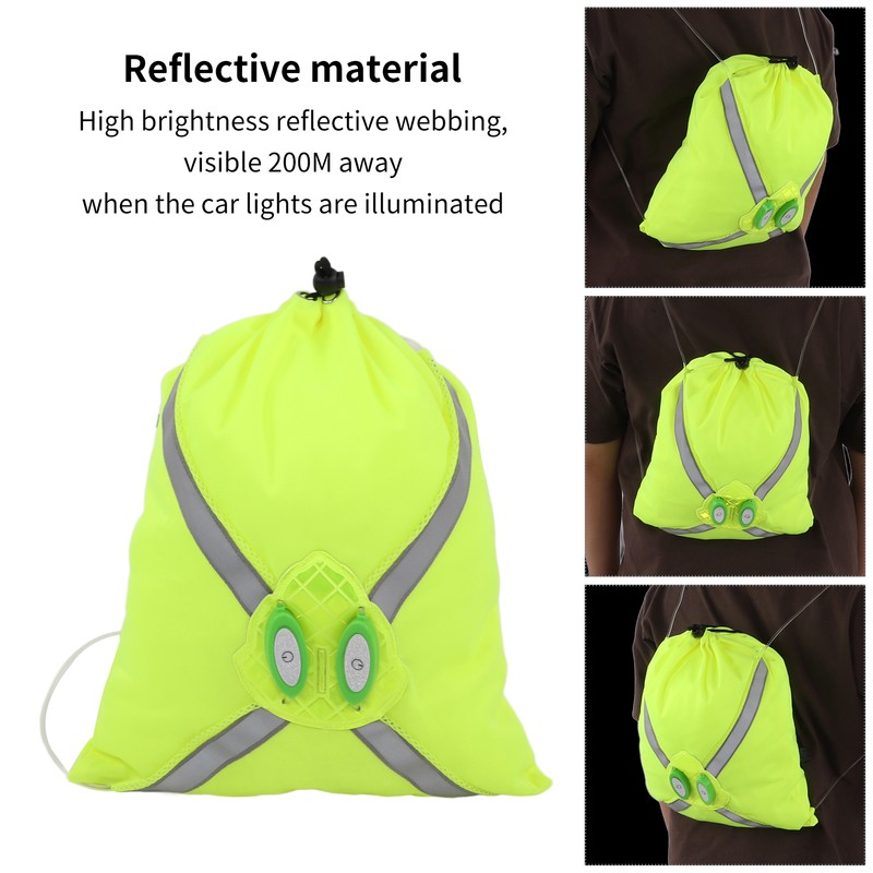 LED Fiber Optic Bundle Pocket Outdoor Cycling Night Running Reflective