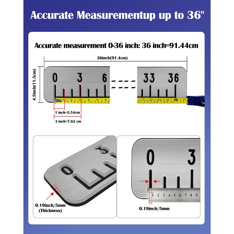 36" Fish Ruler for Boat EVA Foam Fish Measuring Ruler