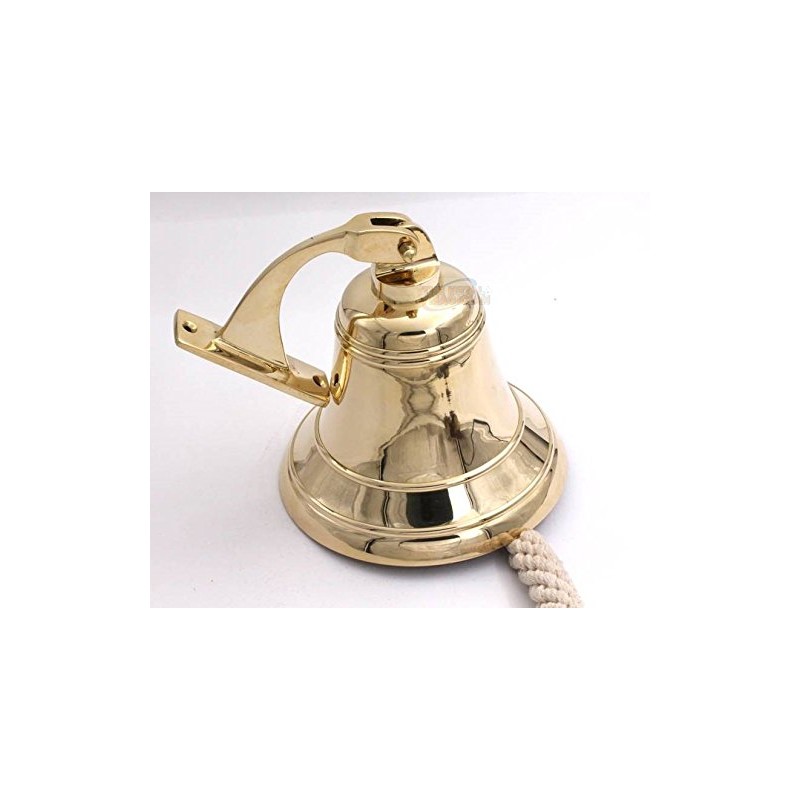 Brass Ship Bell Polished Nautical, Heavy Duty Brass Maritime Duty