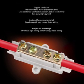 Terminal Block High Power Wire Cable Connector, 5Pcs 100A 1000V, Double Screw Fixation, for Ceiling Lamp Wiring, Switch Wiring and Electricity Meter Wiring
