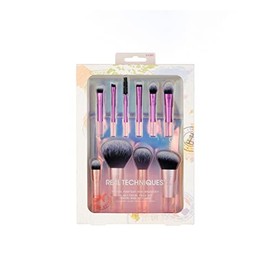 Real Technique Travel Fanstasy Mini Brush Kit, Makeup Brushes, Mini Sized Brushes, Perfect For Travel or On The Go, 10 Piece Set, Purple