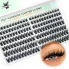 Self Adhesive Eyelash Clusters 168Pcs No Glue Lash Clusters Pre-glued